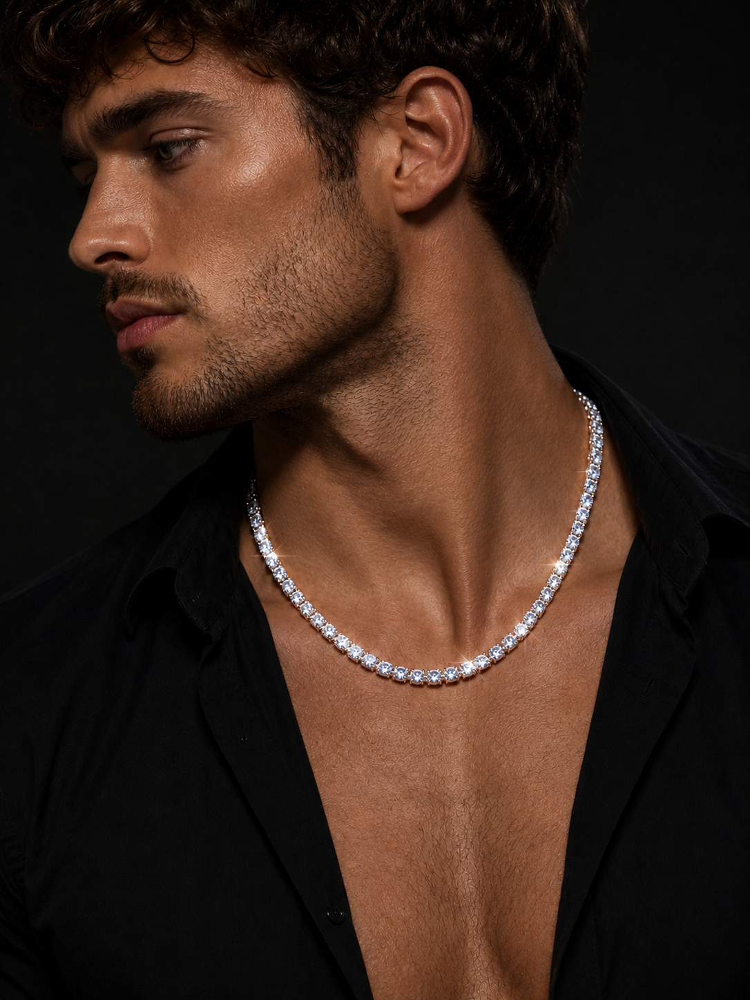 IJ London 4MM Tennis Chain – Premium Stainless Steel CZ Necklace
