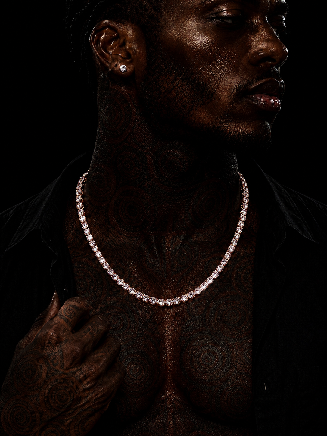 IJ London 4mm Premium CZ Tennis Chain – Rose Gold