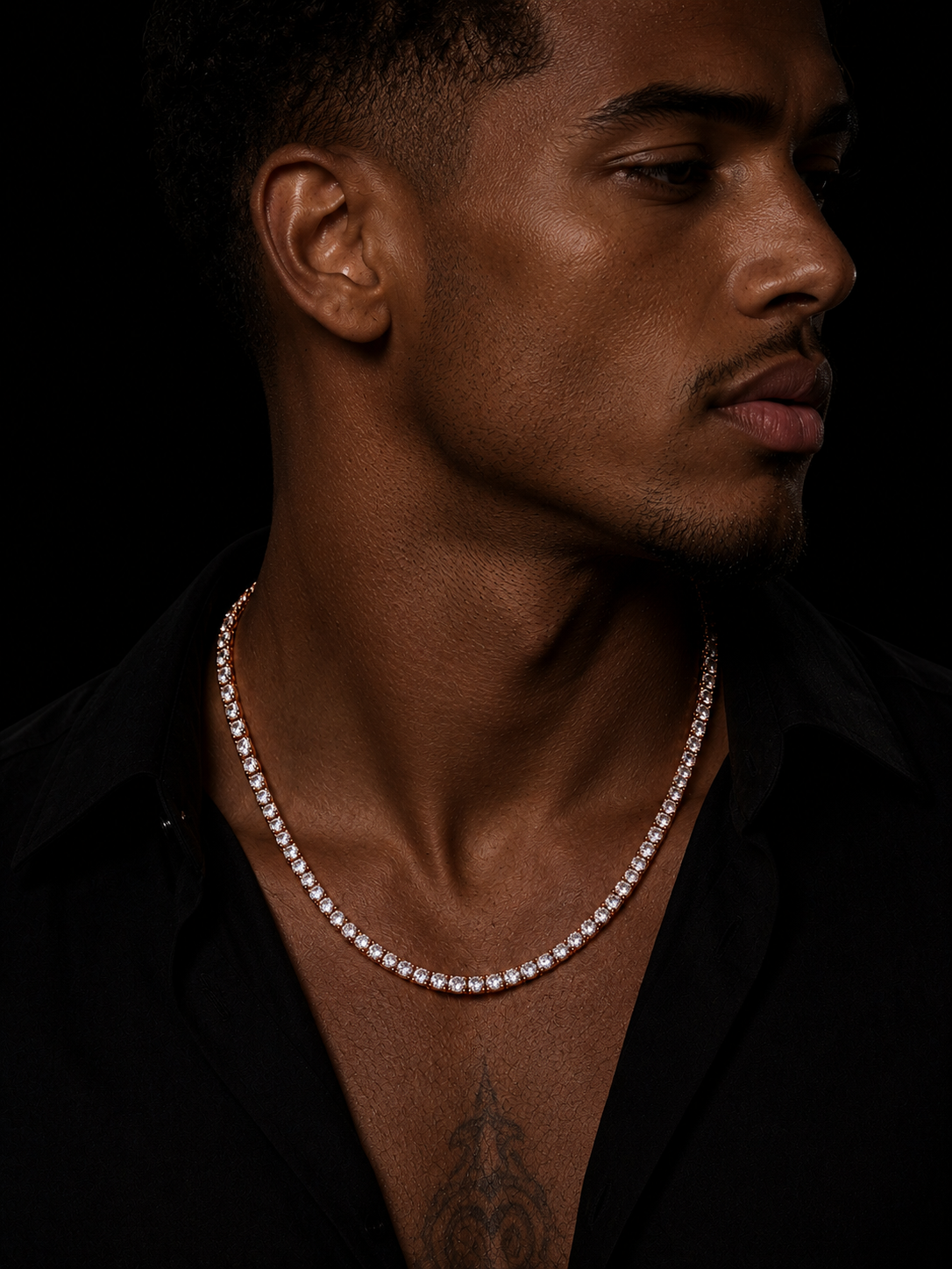 IJ London 4mm Premium CZ Tennis Chain – Rose Gold