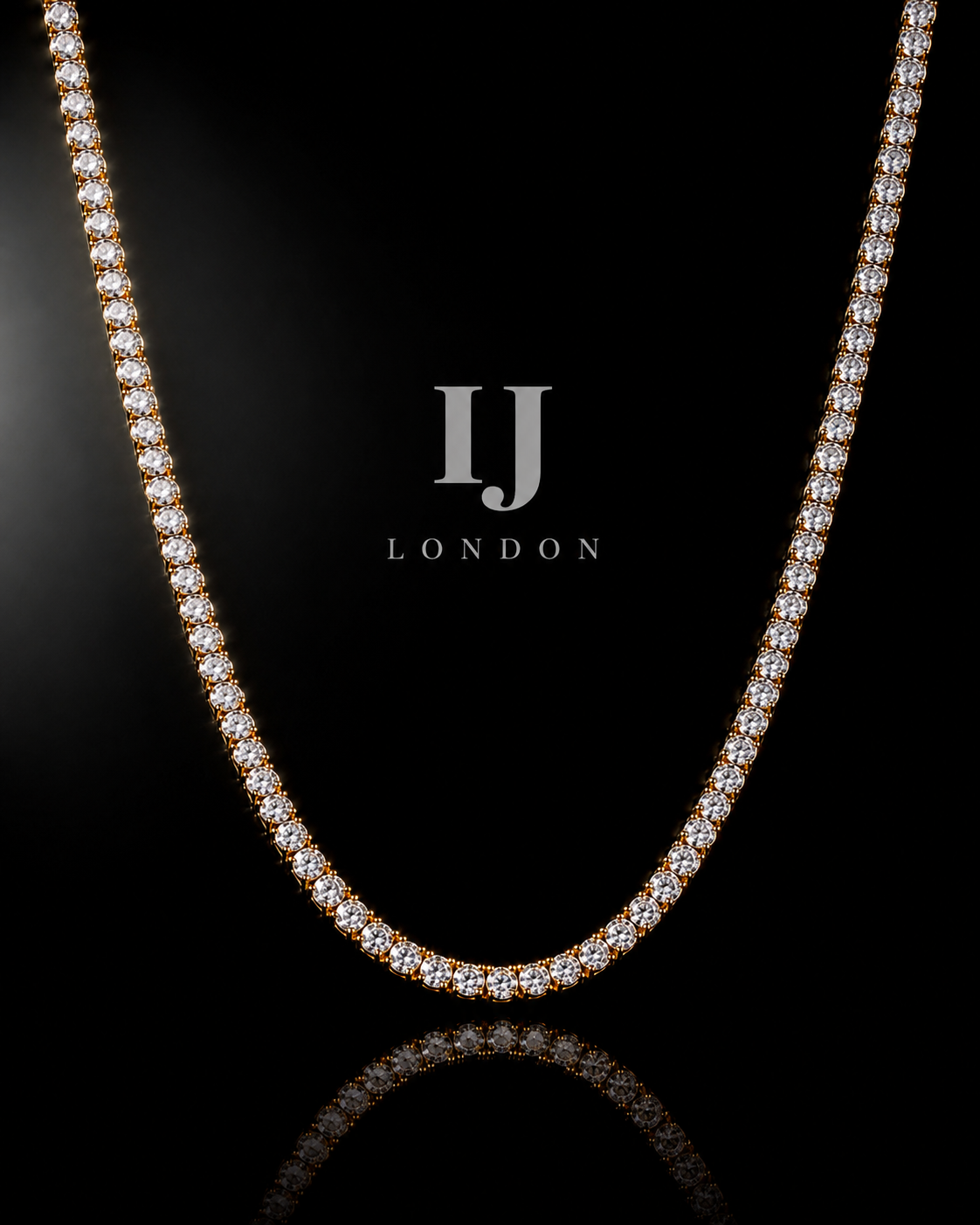 IJ London 4mm Premium CZ Tennis Chain – Rose Gold