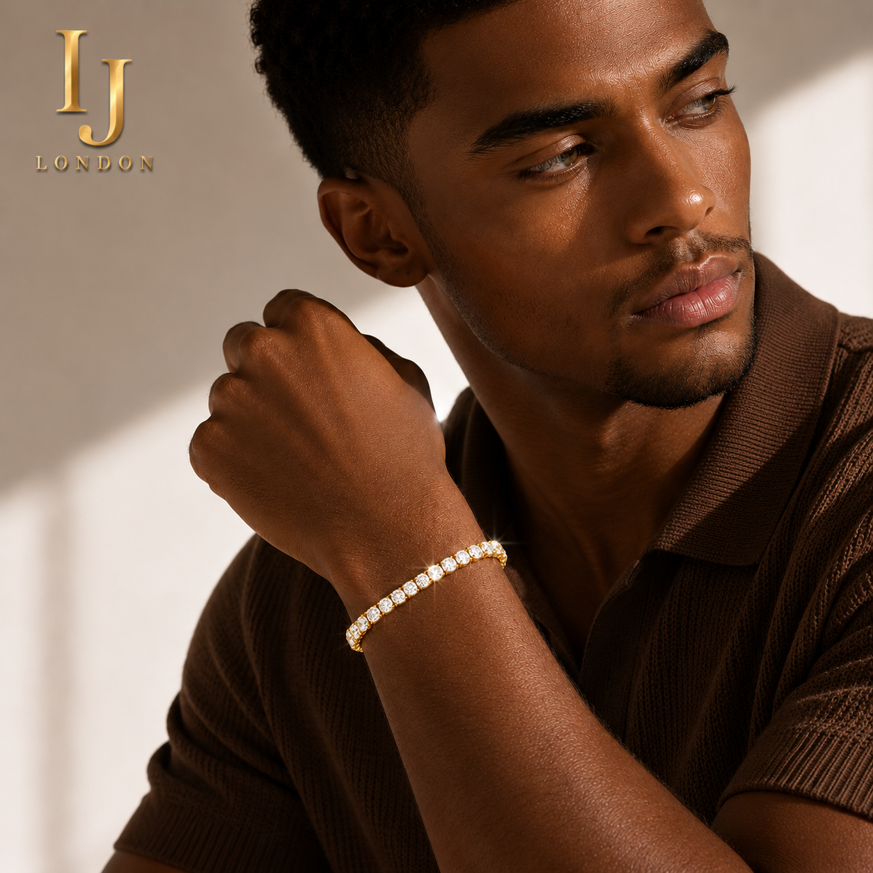 IJ London 4mm Gold Tennis Bracelet
