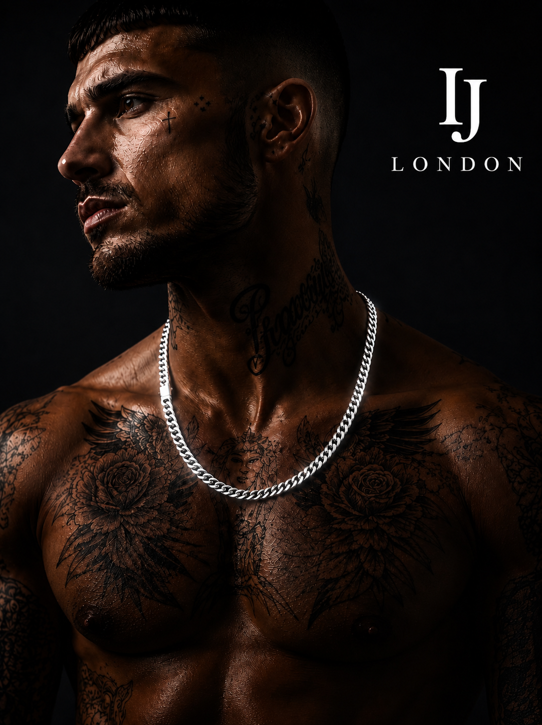 IJ London 6mm Silver Cuban Link Chain Necklace – Premium Stainless Steel