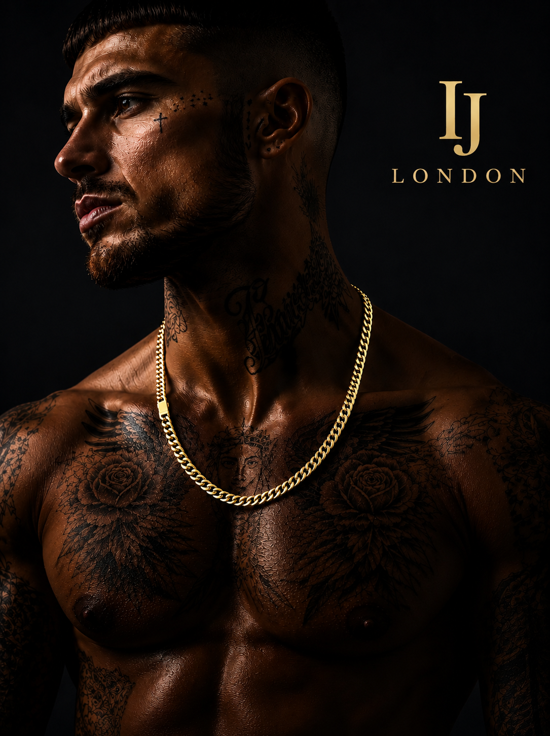 IJ London 6mm Gold Cuban Link Chain Necklace – Premium Stainless Steel