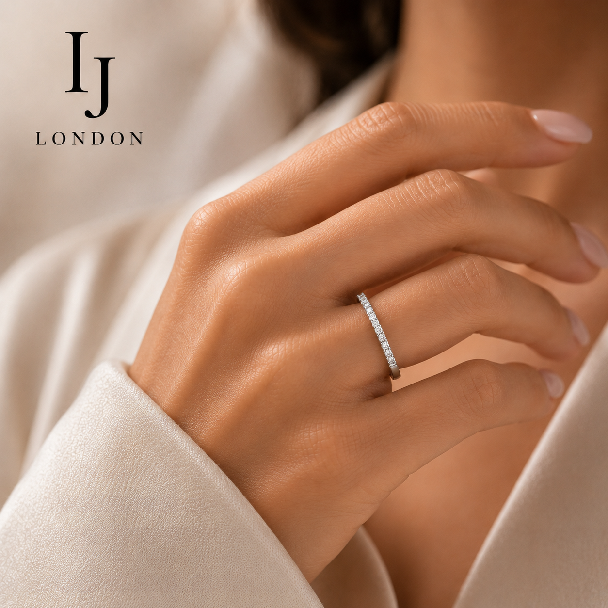 Timeless Sparkle Eternity Ring – 925 Sterling Silver CZ Band