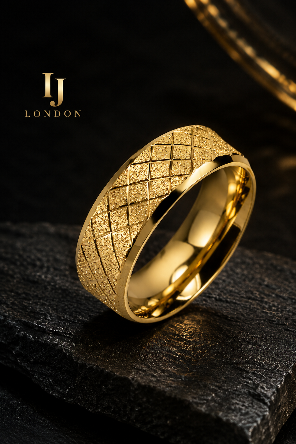 Men’s Gold Plated Stainless Steel Ring – Premium Luxury Design