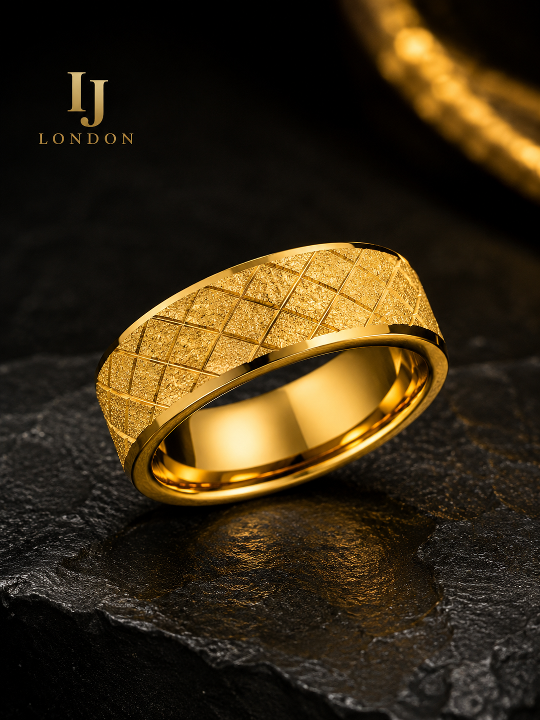 Men’s Gold Plated Stainless Steel Ring – Premium Luxury Design
