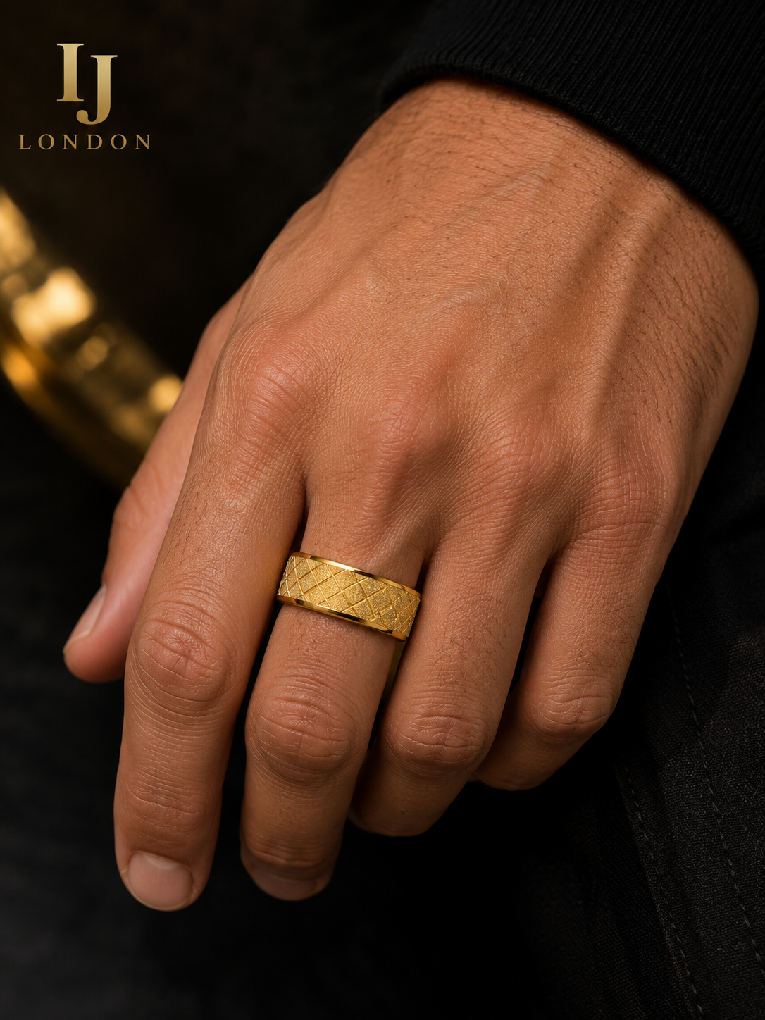 Men’s Gold Plated Stainless Steel Ring – Premium Luxury Design