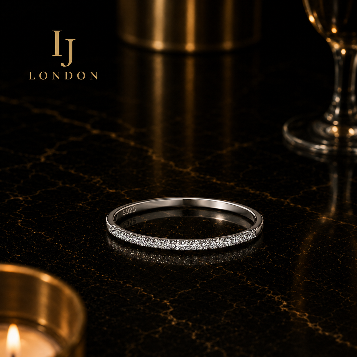 Timeless Sparkle Eternity Ring – 925 Sterling Silver CZ Band