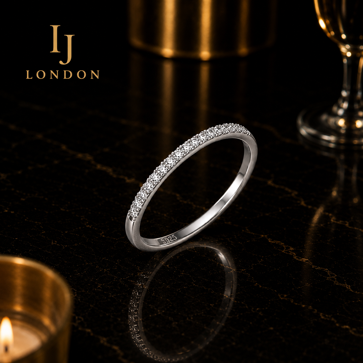 Timeless Sparkle Eternity Ring – 925 Sterling Silver CZ Band