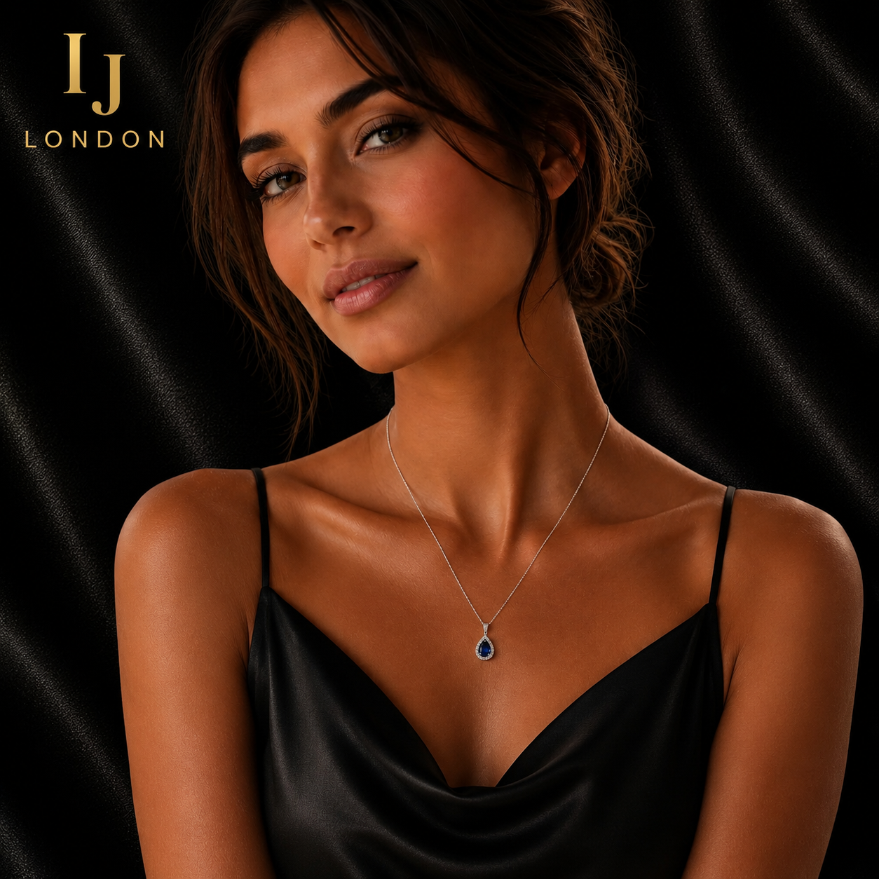 925 Sterling Silver Rhodium-Plated Necklace with 0.25ct 5A Cubic Zirconia