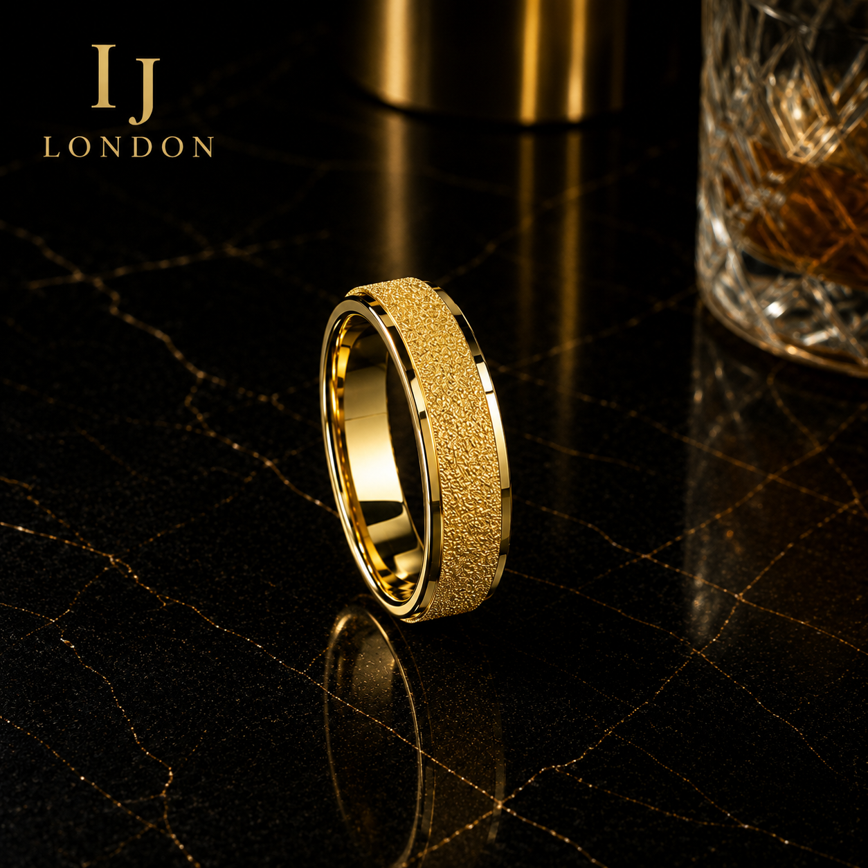 Premium Gold Stainless Steel Ring – Luxury Men’s Wedding Band