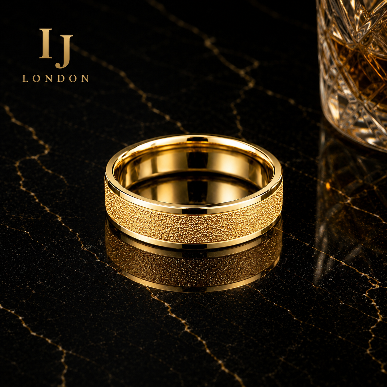 Premium Gold Stainless Steel Ring – Luxury Men’s Wedding Band