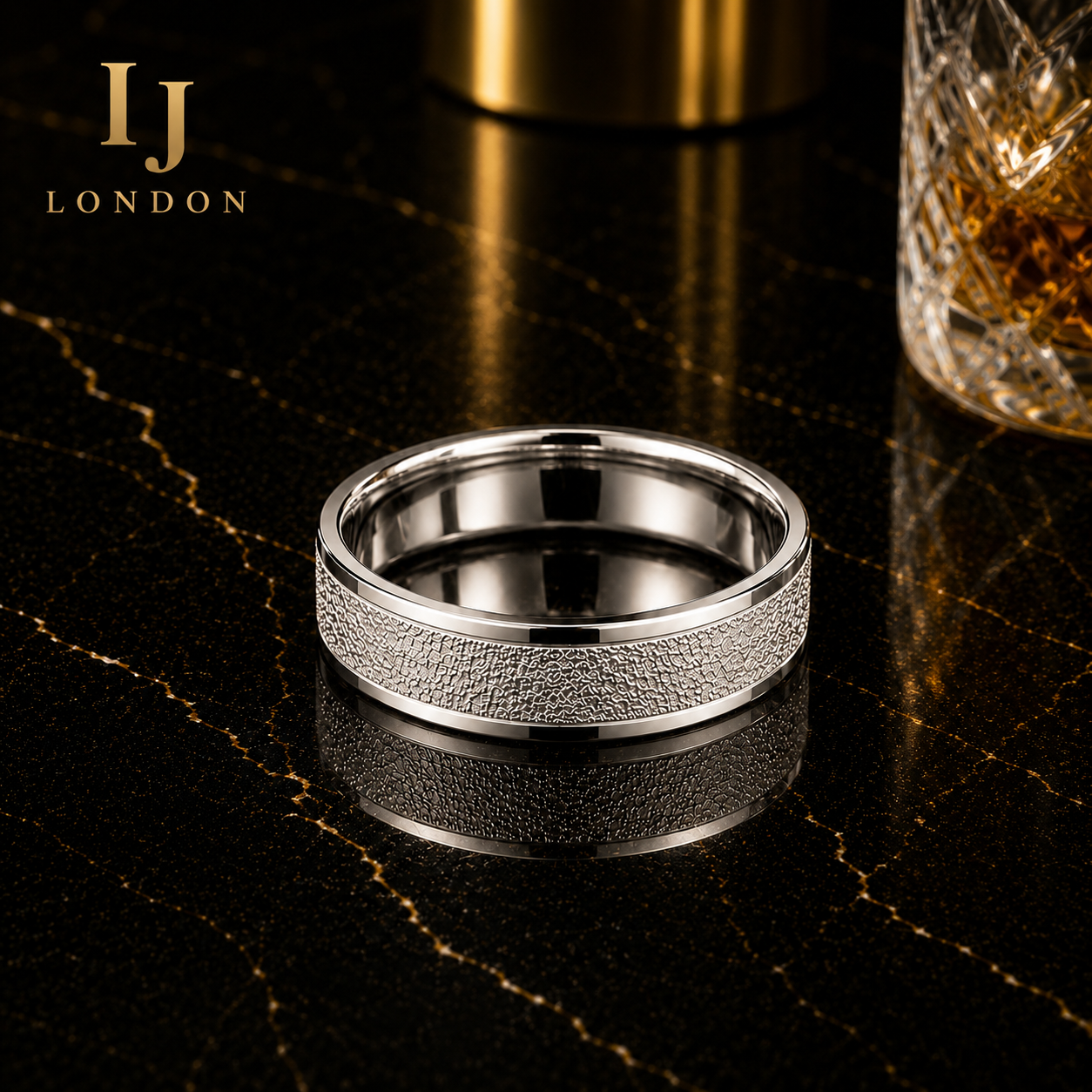Men’s Premium Stainless Steel Ring – Luxury Brushed Finish