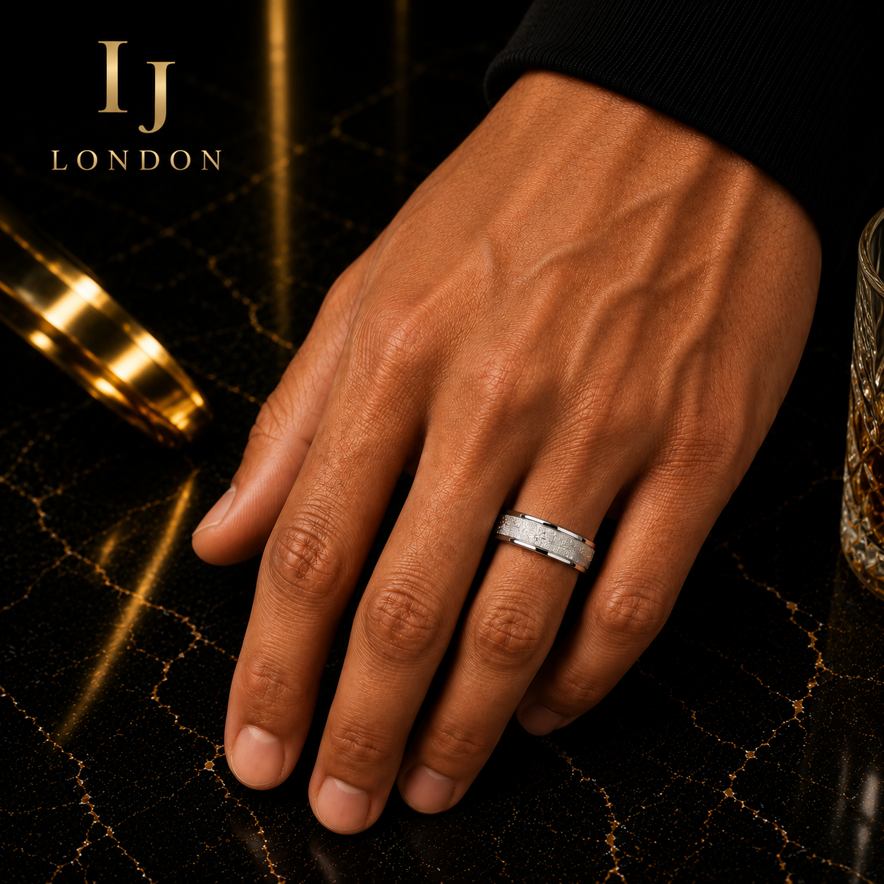 Men’s Premium Stainless Steel Ring – Luxury Brushed Finish