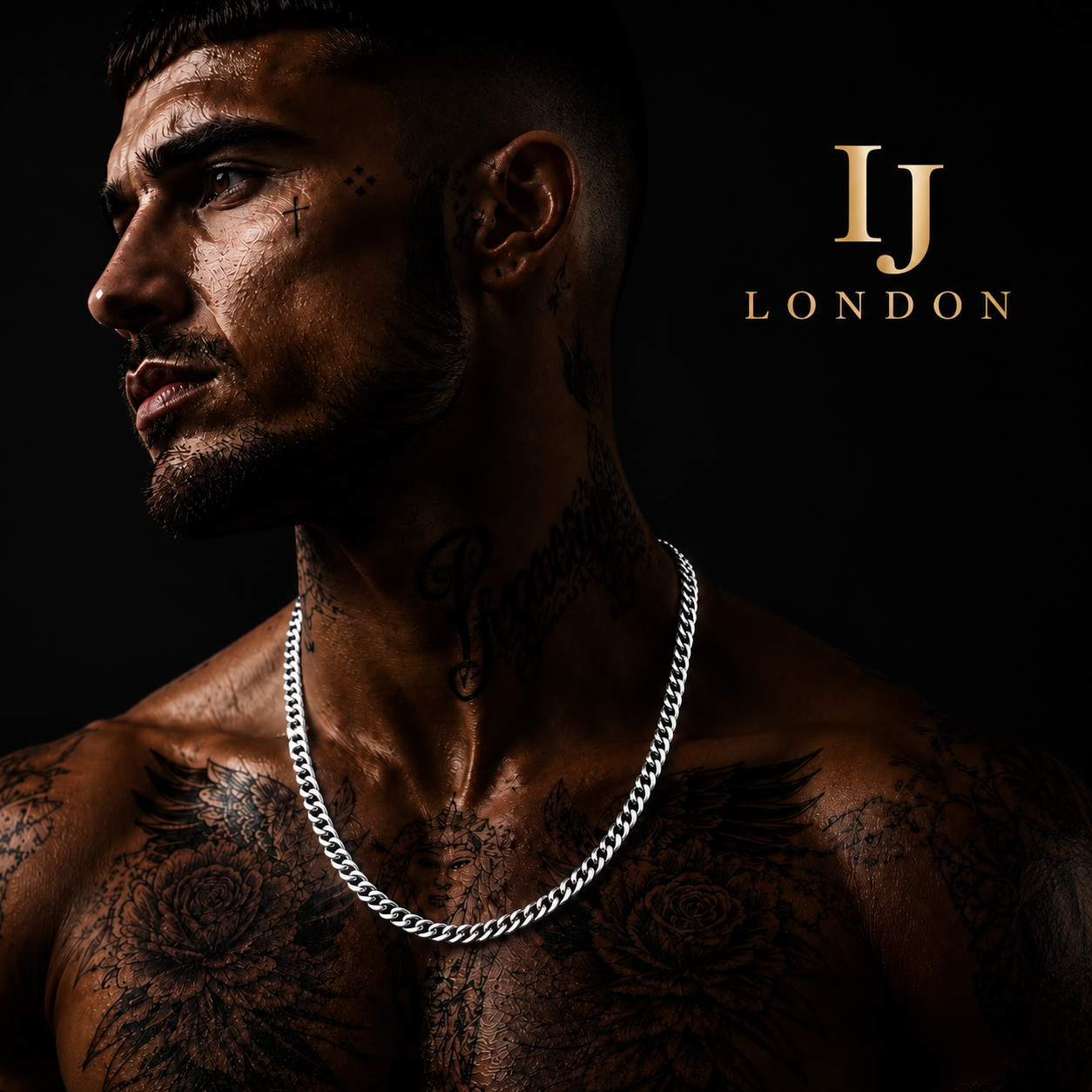 IJ London 6mm Silver Cuban Link Chain Necklace – Premium Stainless Steel