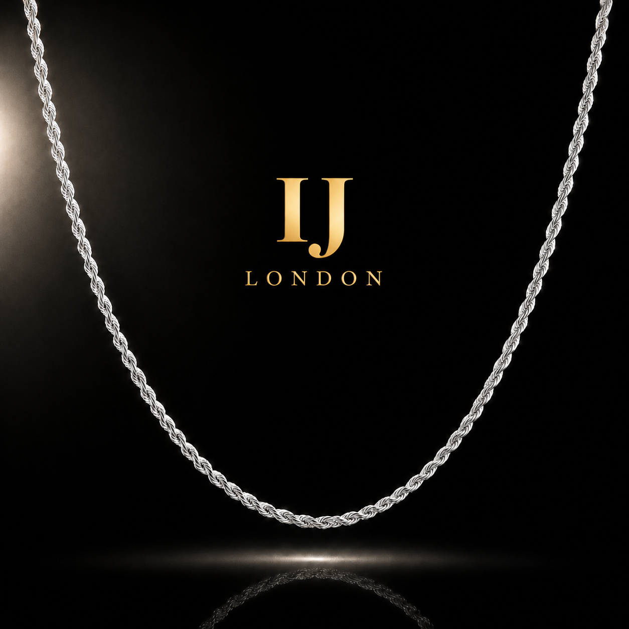 Premium Polished Stainless Steel Rope Chain 3mm – IJ LONDON