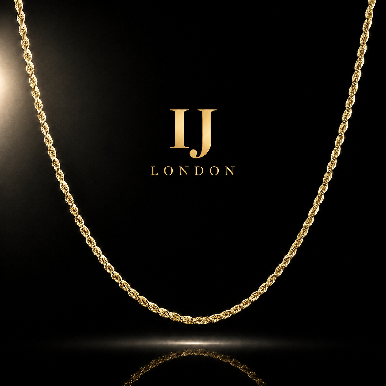 Premium Gold Stainless Steel Rope Chain 3mm – IJ LONDON