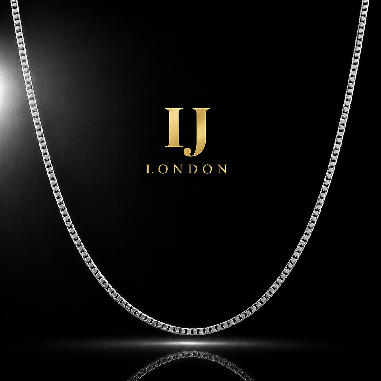 IJ London Stainless Steel Box Chain Necklace
