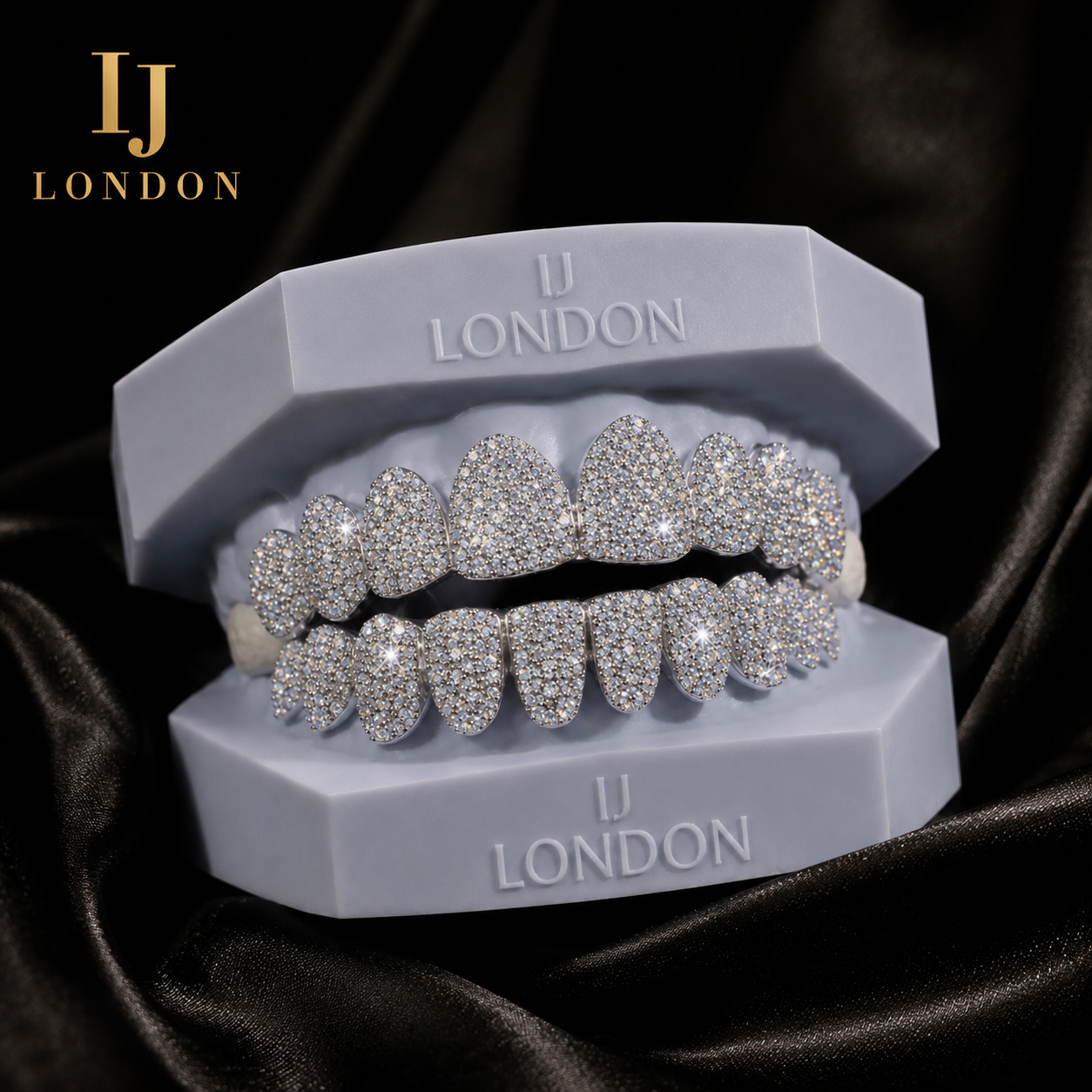 💎 Custom-Made 925 Silver Grillz with Moissanite Stones 💎