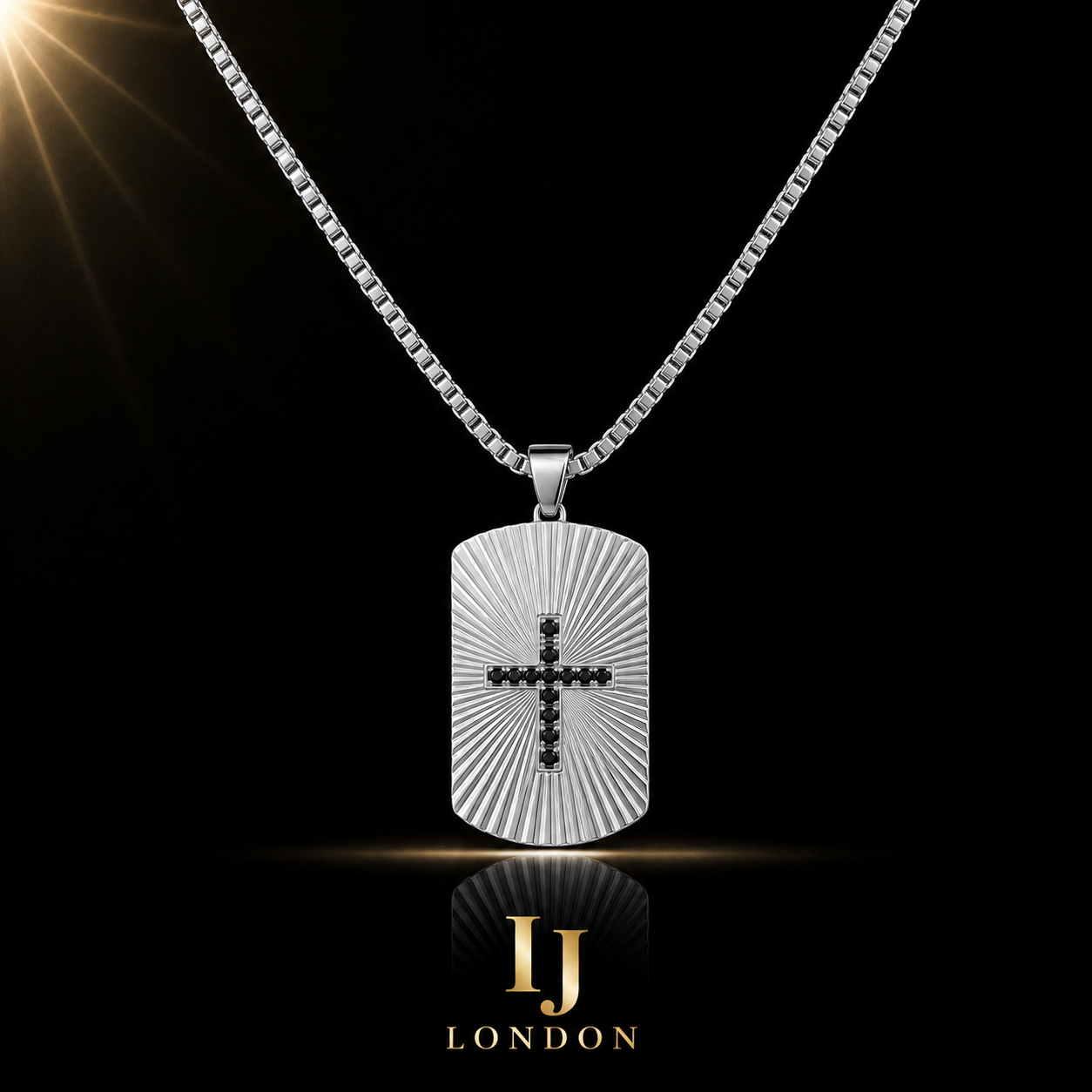 Sunburst Cross Pendant Necklace