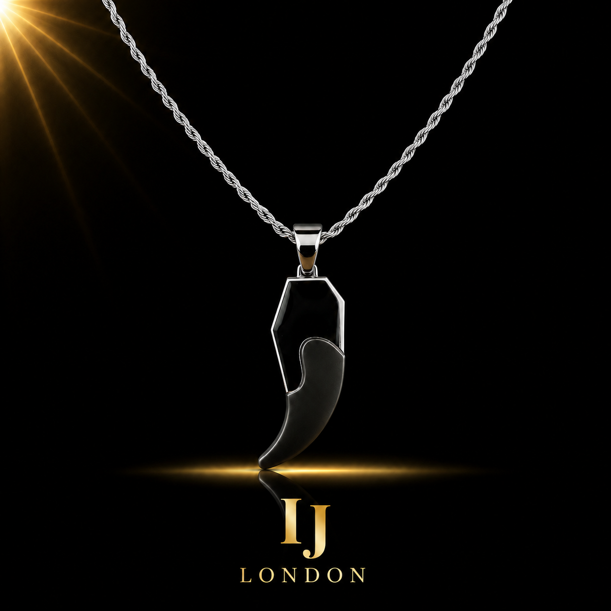 Modern Abstract Claw Pendant Necklace