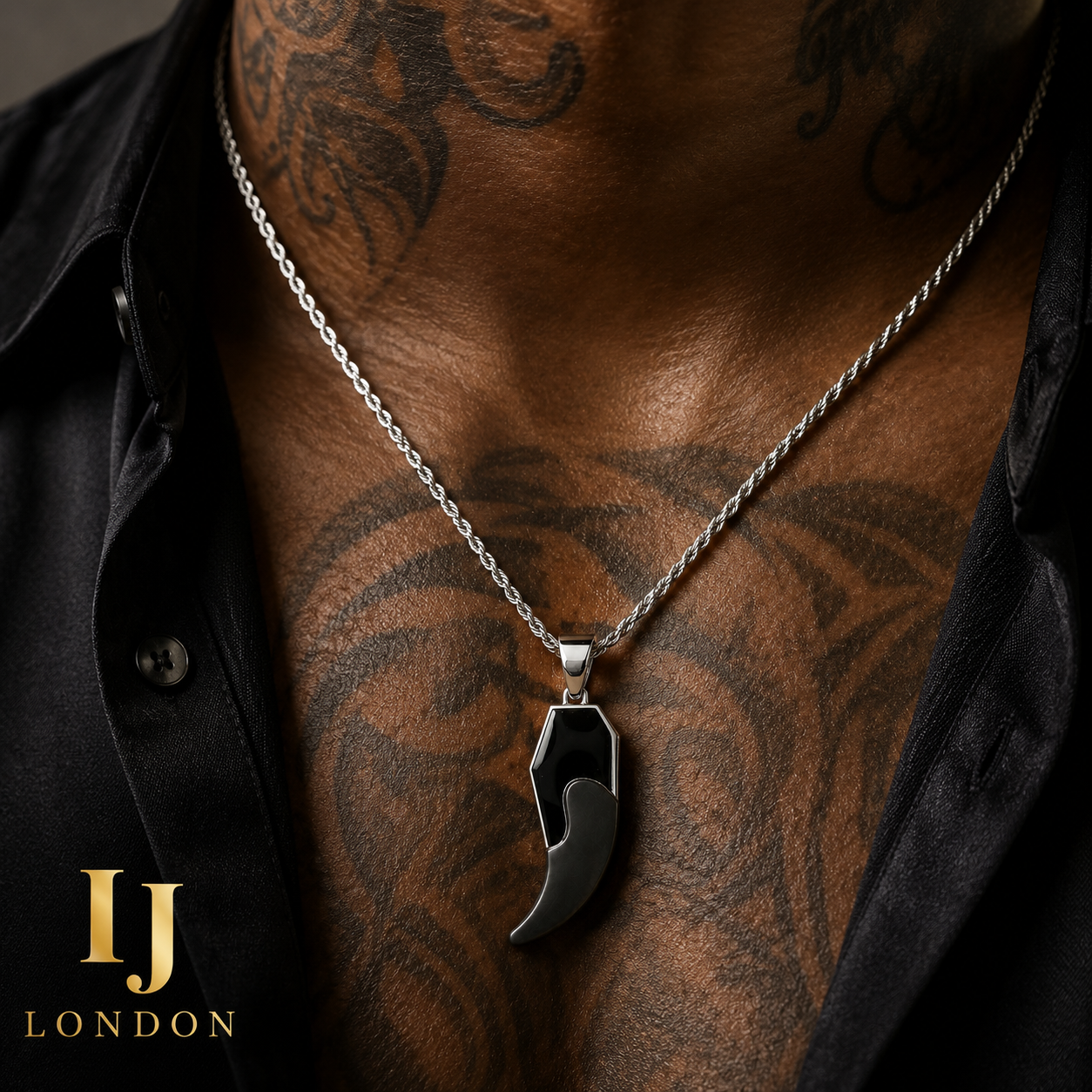 Modern Abstract Claw Pendant Necklace