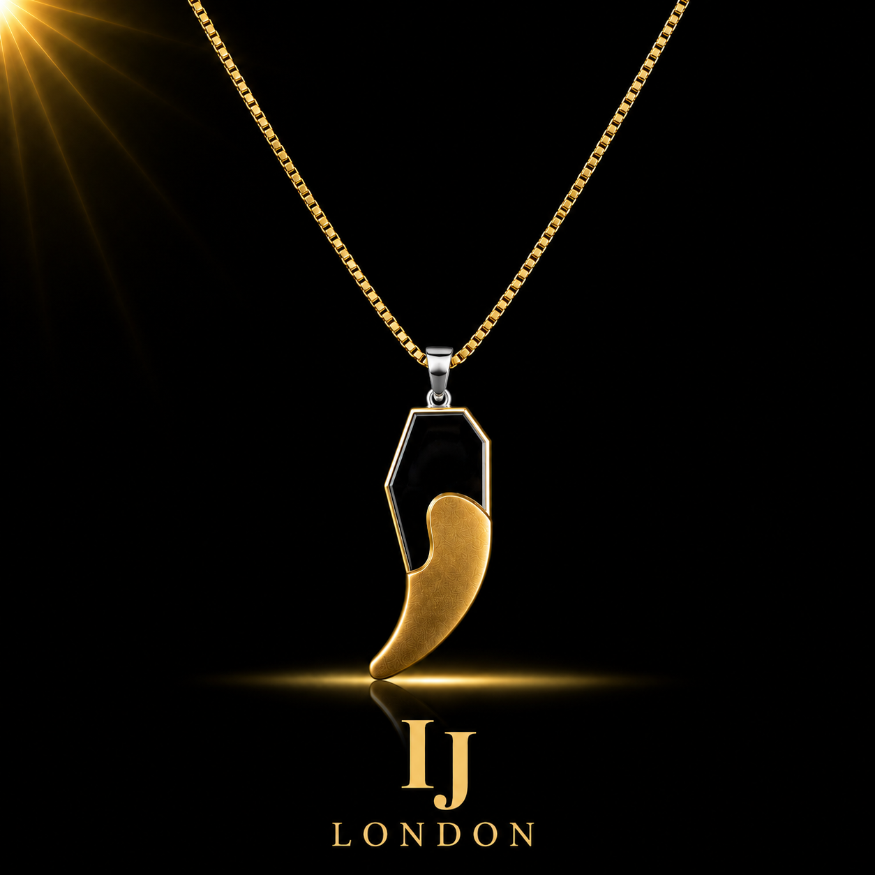 Modern Abstract Claw Pendant Necklace