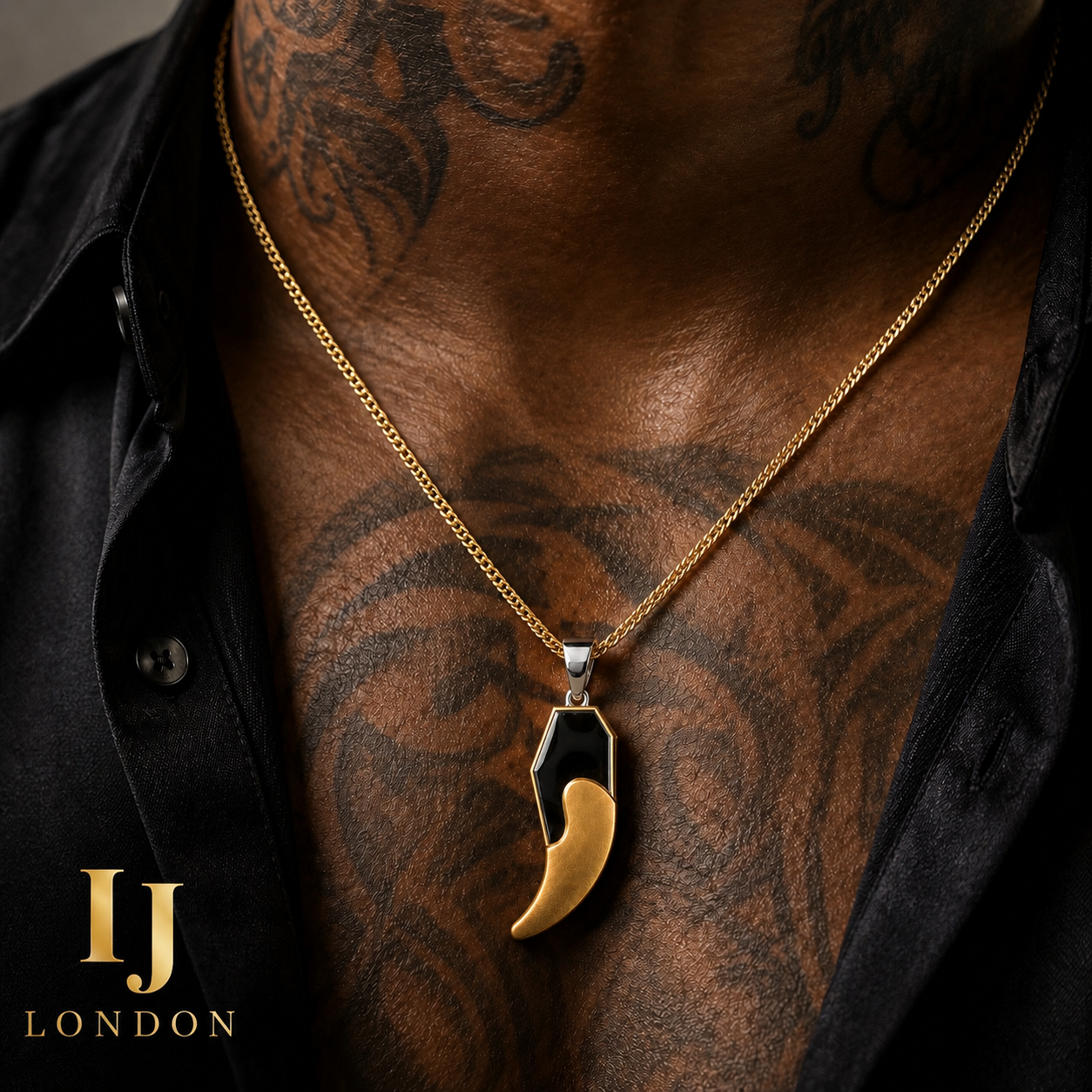 Modern Abstract Claw Pendant Necklace