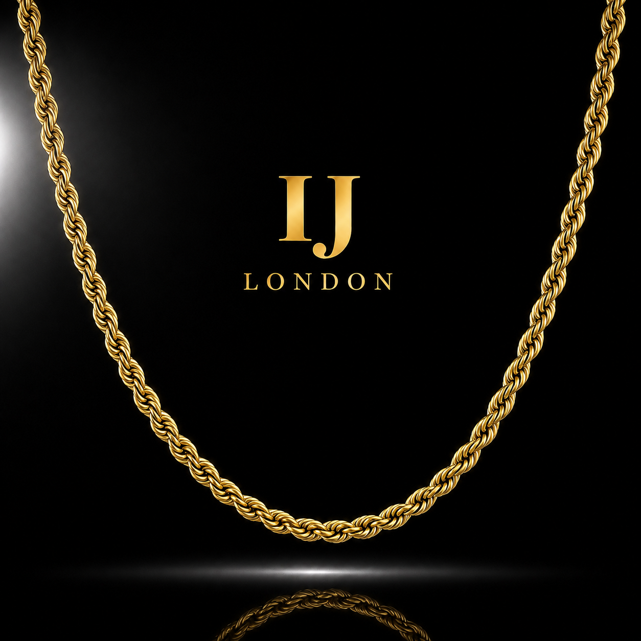 6mm Gold Rope Chain – Premium Stainless Steel
