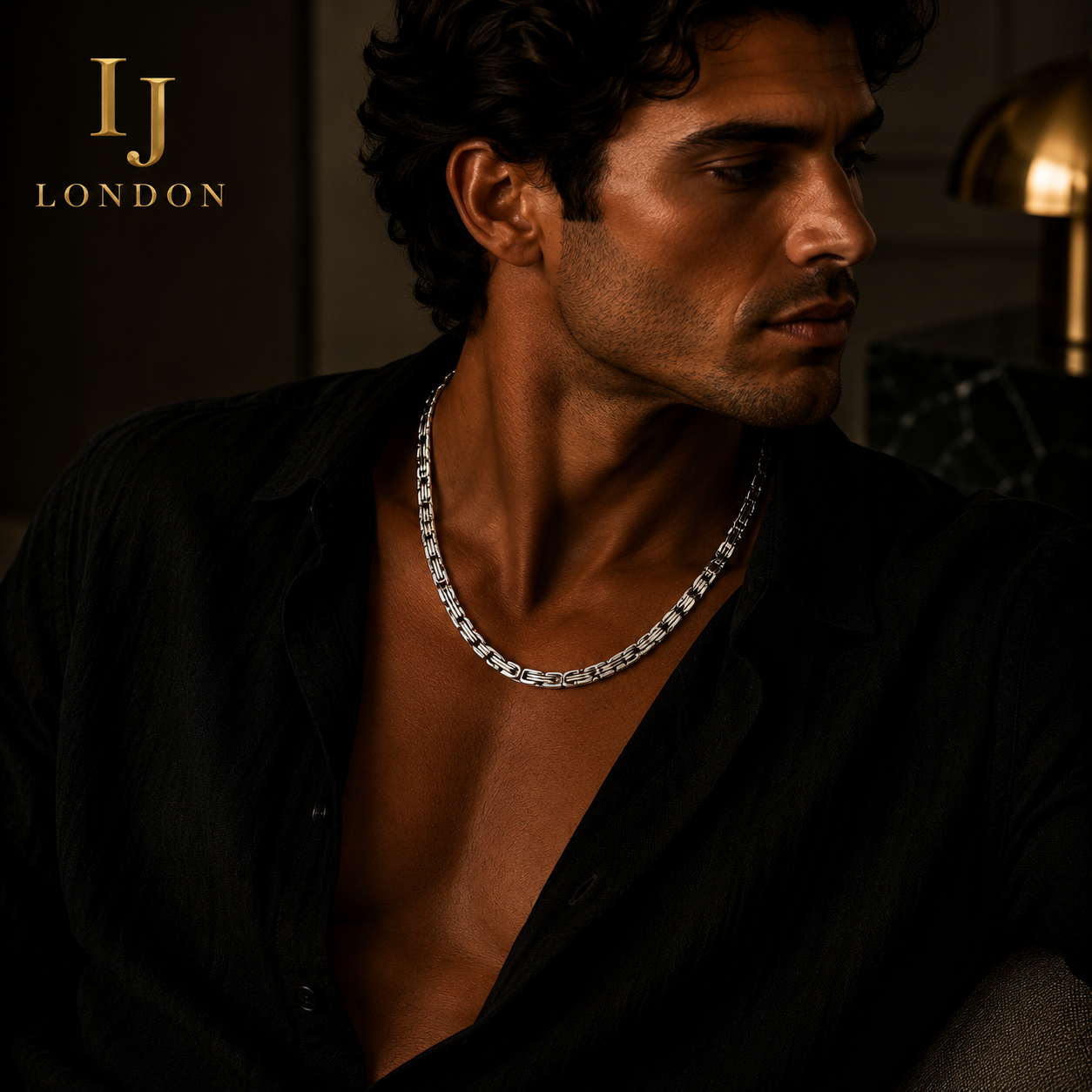 6mm Polished Stainless Steel Byzantine Chain Necklace