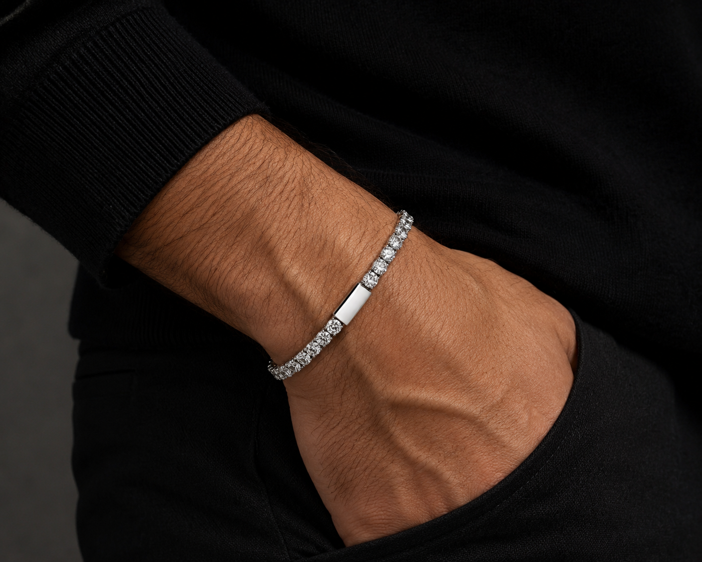 IJ LONDON 4MM Tennis Bracelet – Premium Polished Stainless Steel