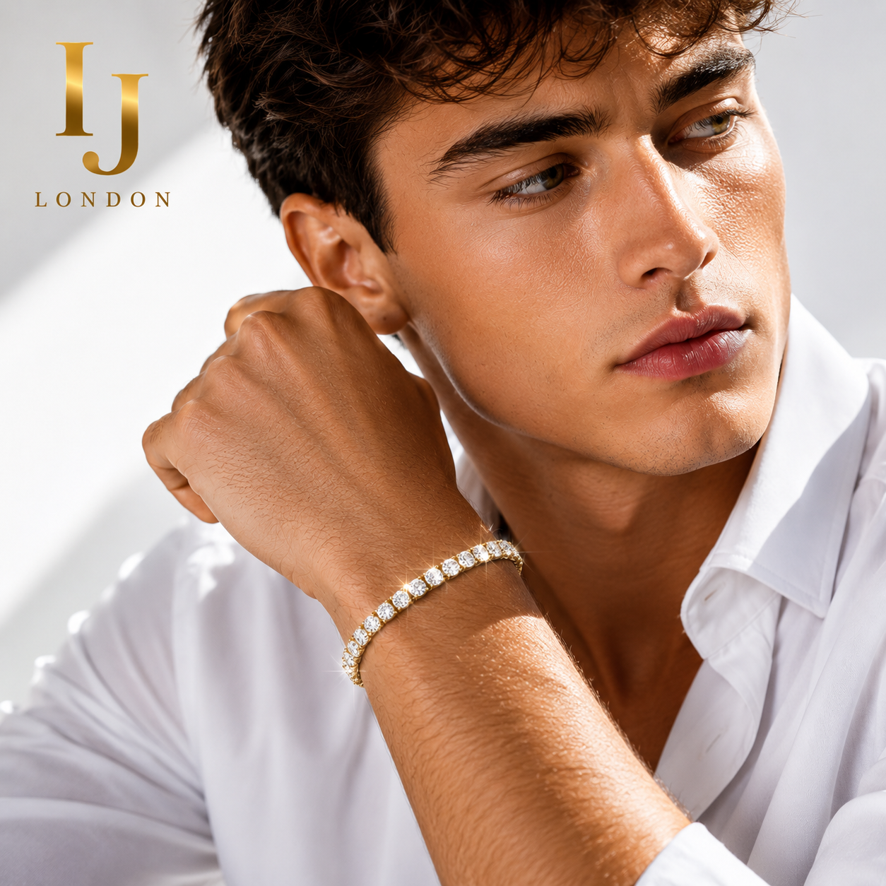 IJ London 4mm Gold Tennis Bracelet