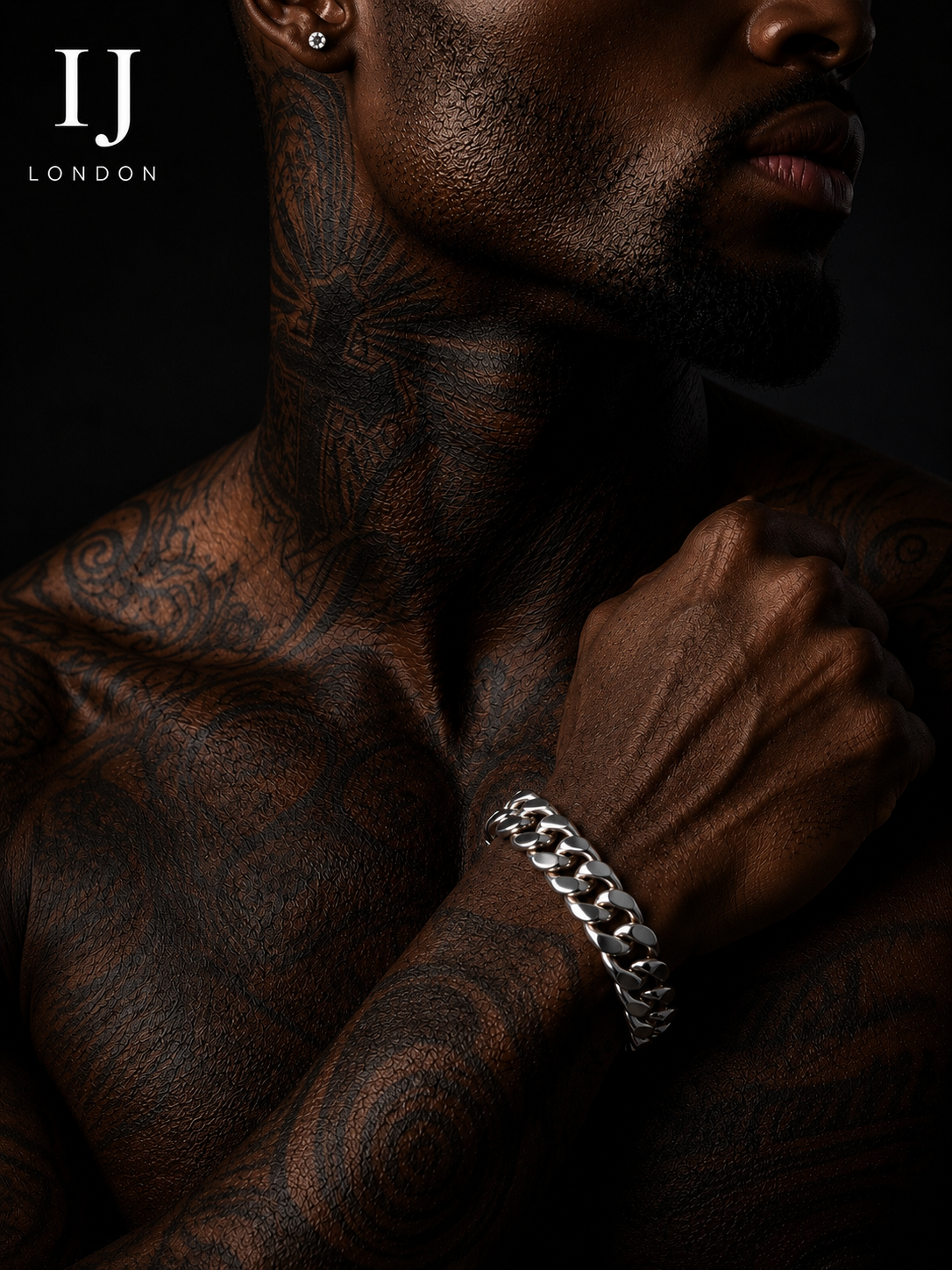 18mm Cuban Link Bracelet – Polished Stainless Steel | IJ London