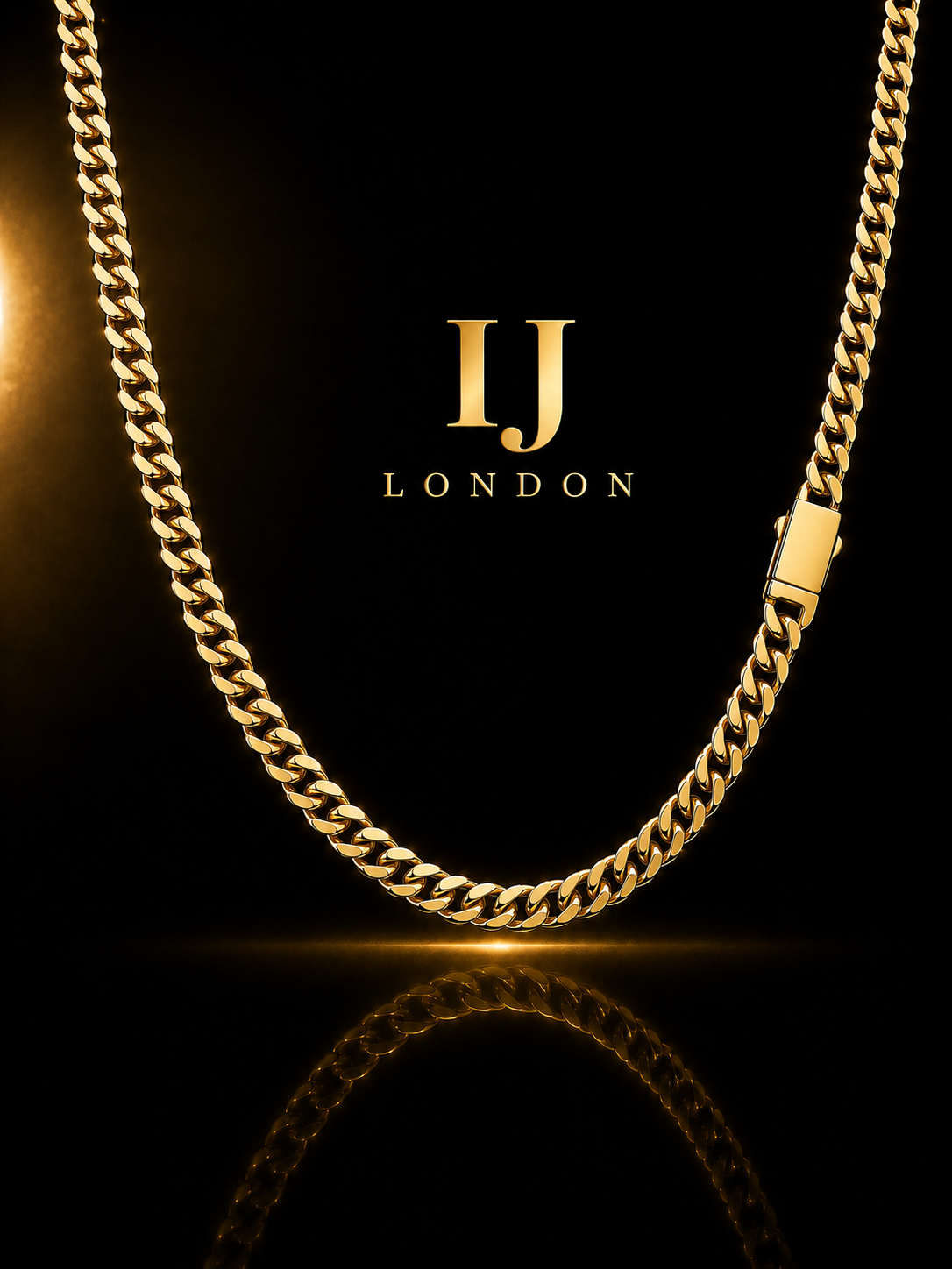 IJ London 6mm Gold Cuban Link Chain Necklace – Premium Stainless Steel