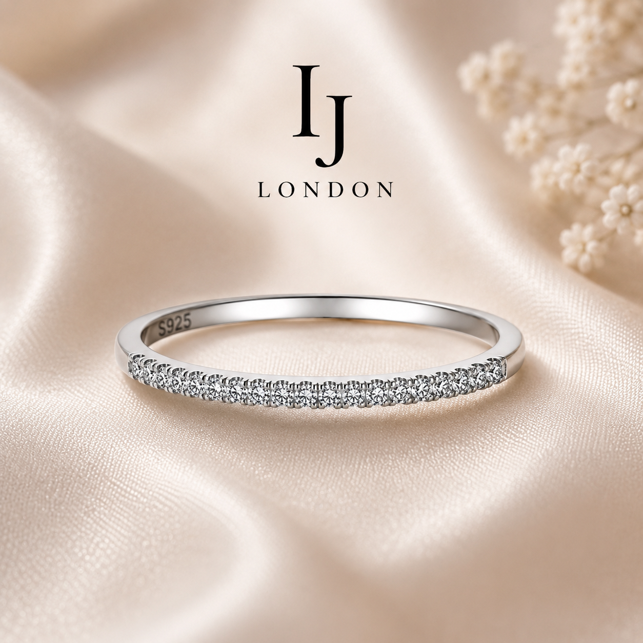 Timeless Sparkle Eternity Ring – 925 Sterling Silver CZ Band