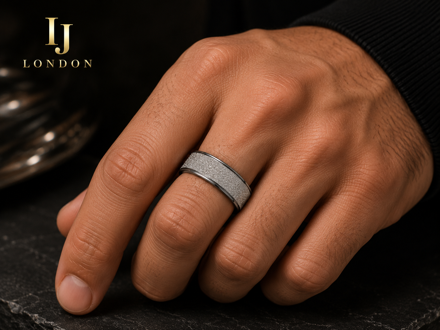 Men’s Premium Stainless Steel Ring – Luxury Brushed Finish