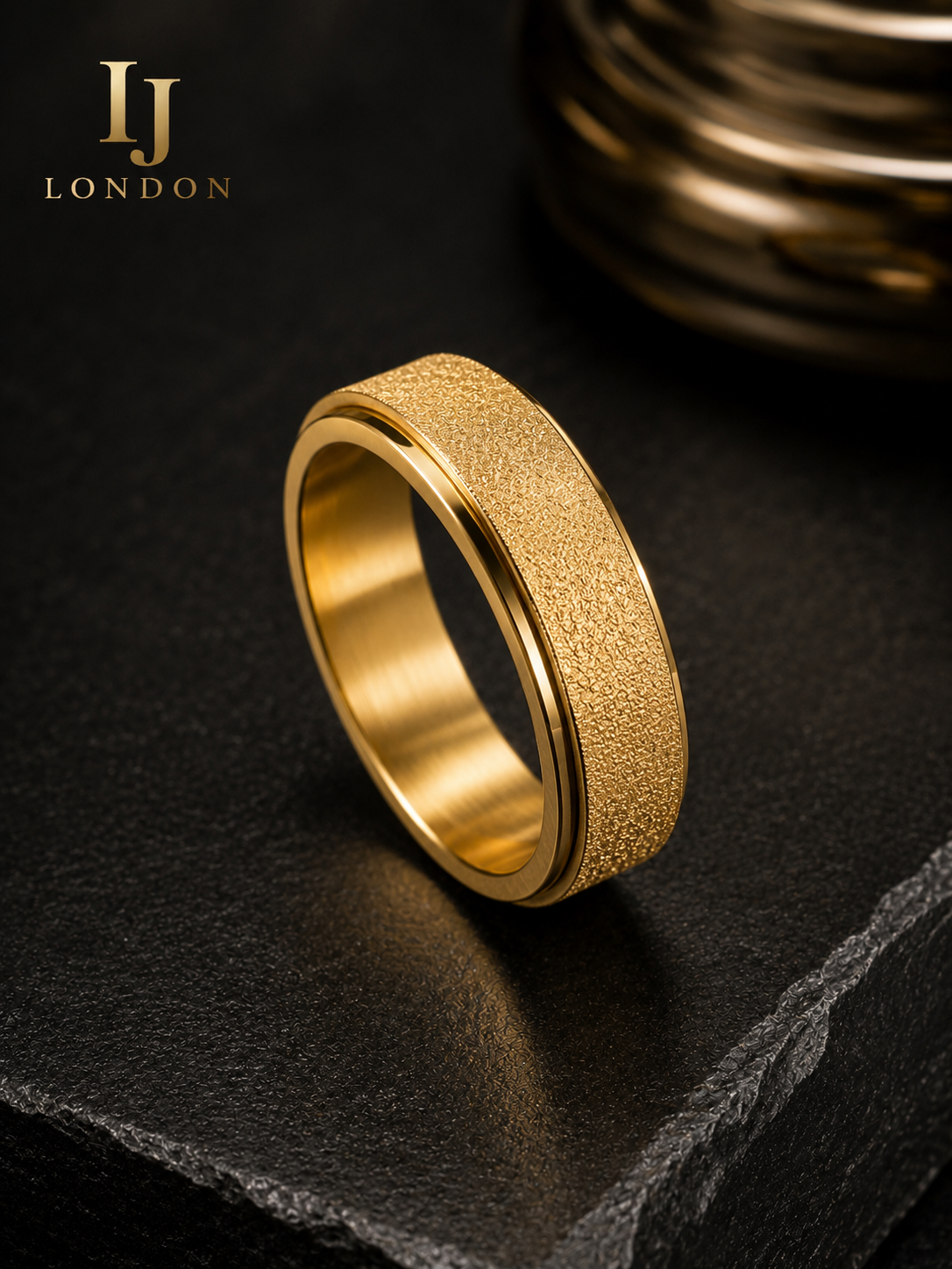Premium Gold Stainless Steel Ring – Luxury Men’s Wedding Band