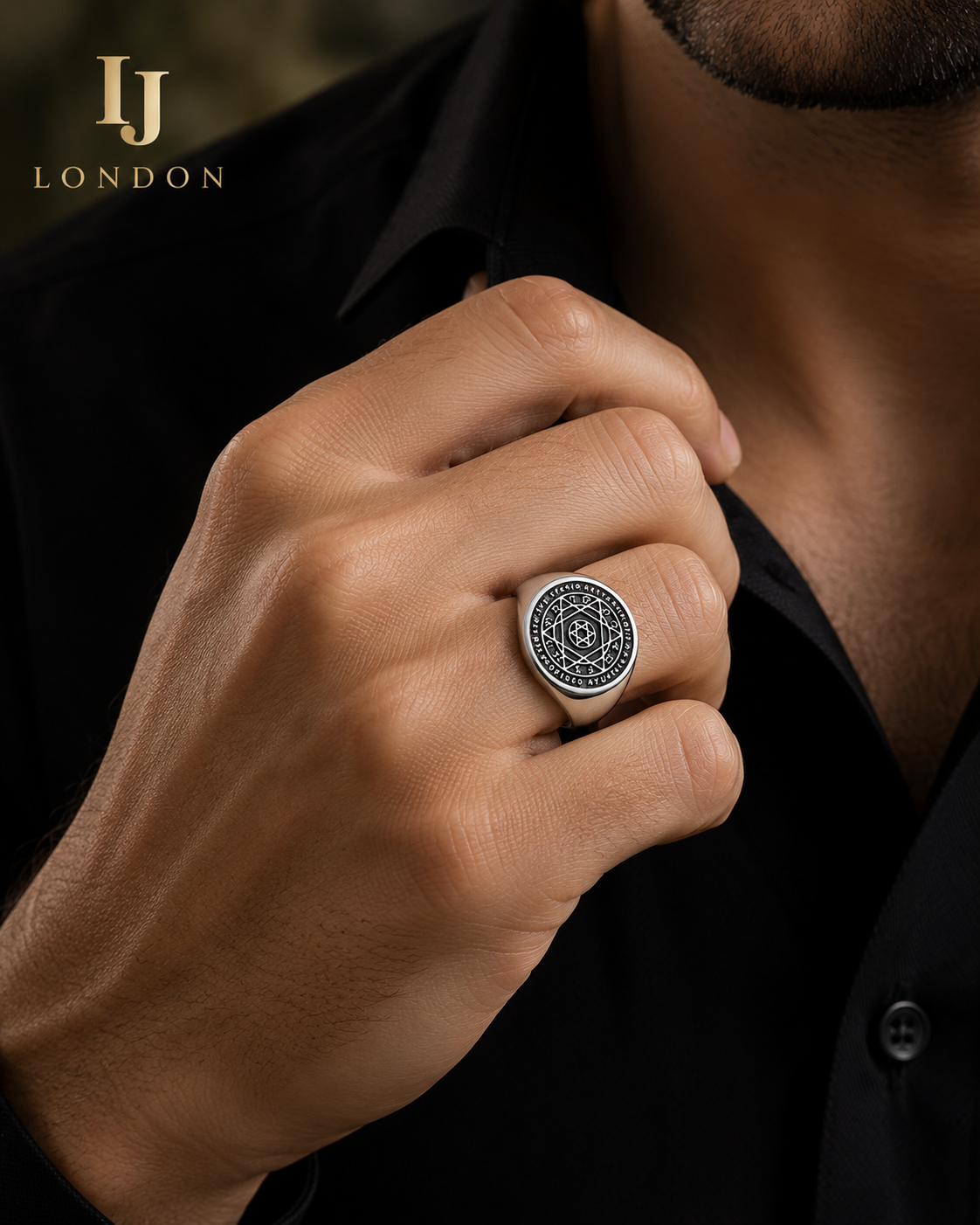 Men’s Silver Mystic Signet Ring – Premium Stainless Steel Ring