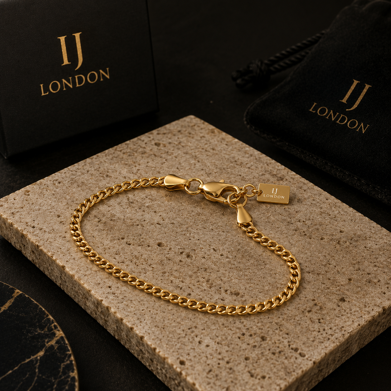 3mm Gold Cuban Link Bracelet – Premium Stainless Steel