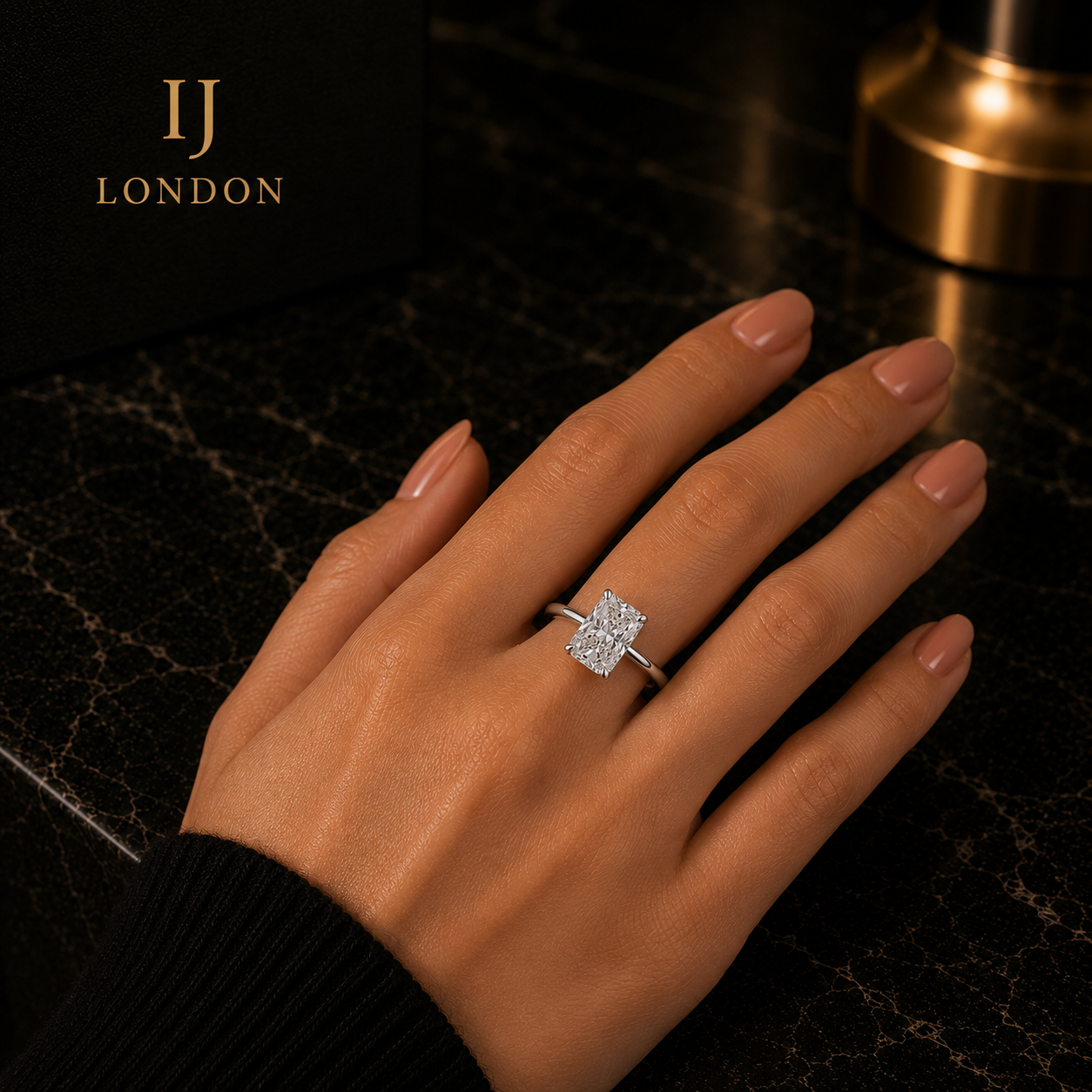 Radiant Cut Solitaire Ring – 3ct CZ 925 Sterling Silver | Rhodium Plated