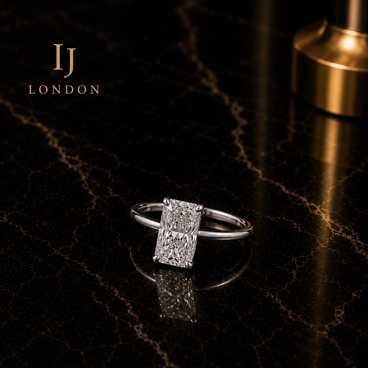 Radiant Cut Solitaire Ring – 3ct CZ 925 Sterling Silver | Rhodium Plated