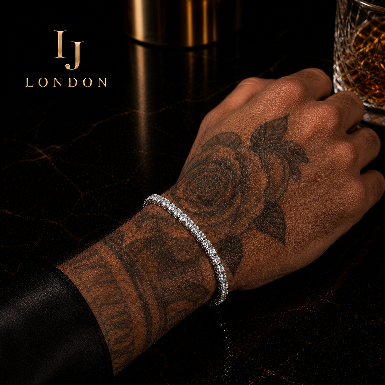 IJ LONDON 4MM Tennis Bracelet – Premium Polished Stainless Steel