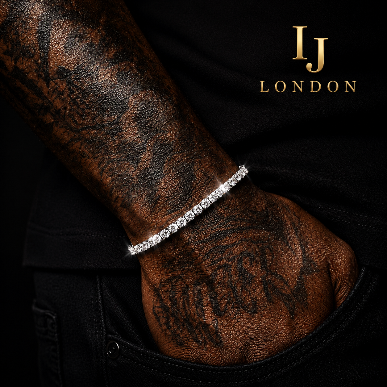 IJ LONDON 4MM Tennis Bracelet – Premium Polished Stainless Steel