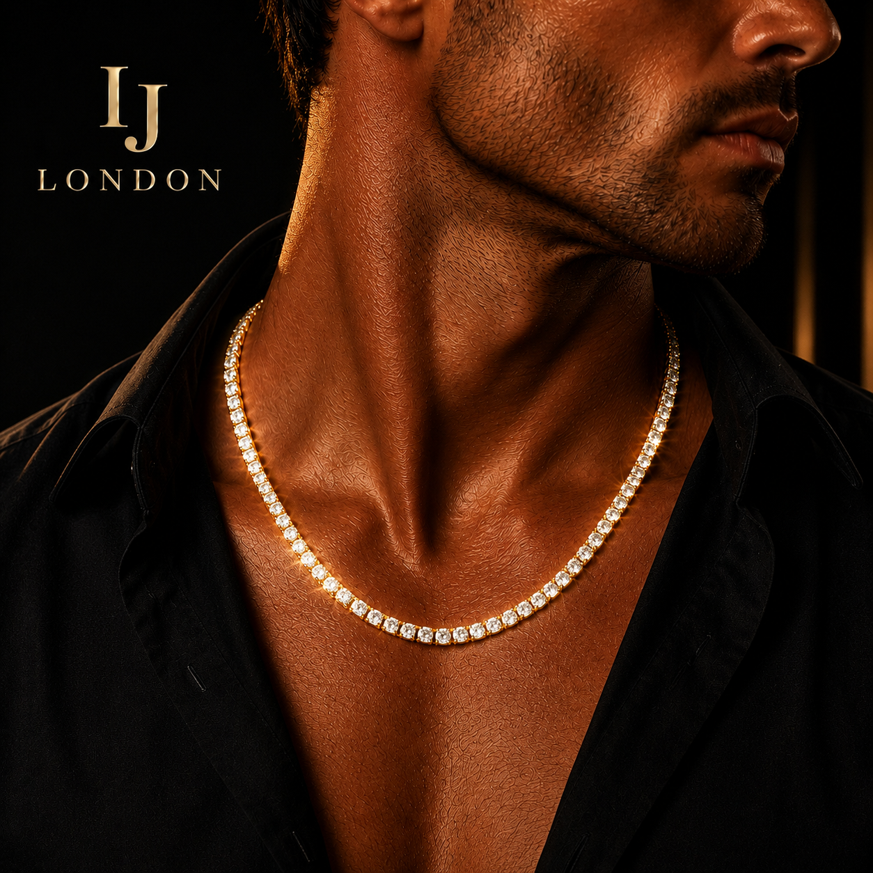 4mm Tennis Chain & Bracelet Set Gold