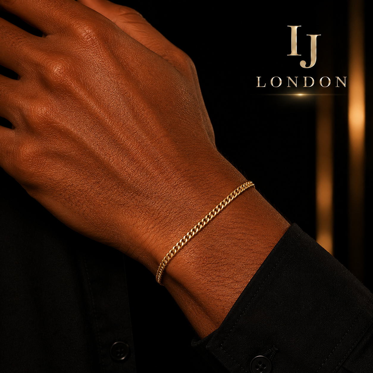 3mm Gold Cuban Link Chain & Bracelet Set
