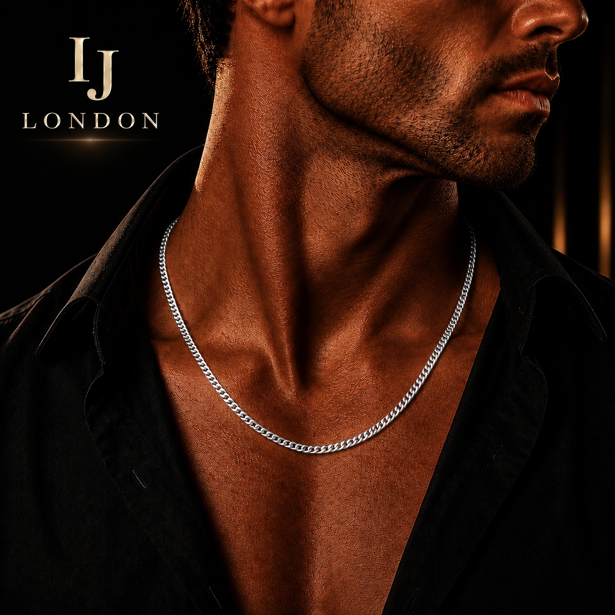 3mm Silver Cuban Link Chain – Stainless Steel | IJ LONDON