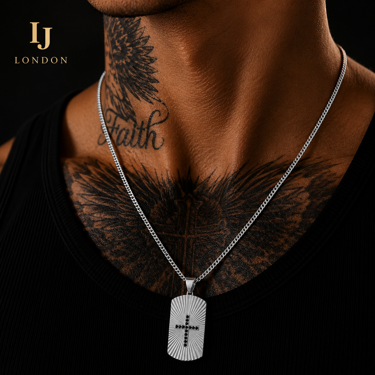 Sunburst Cross Pendant Necklace