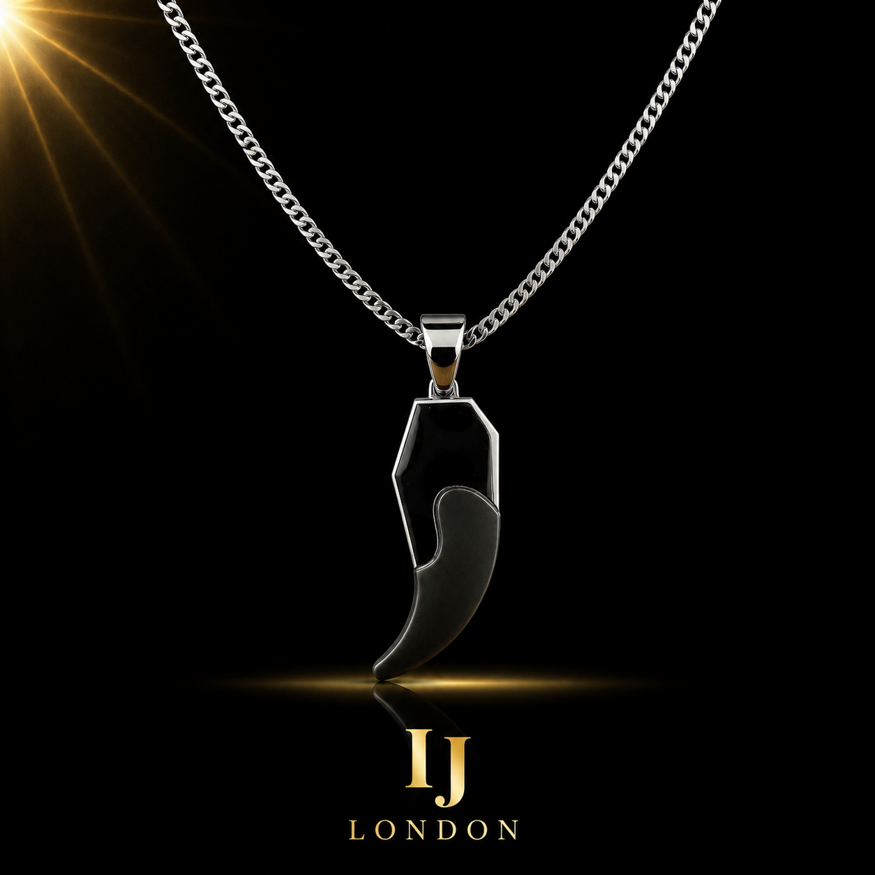 Modern Abstract Claw Pendant Necklace