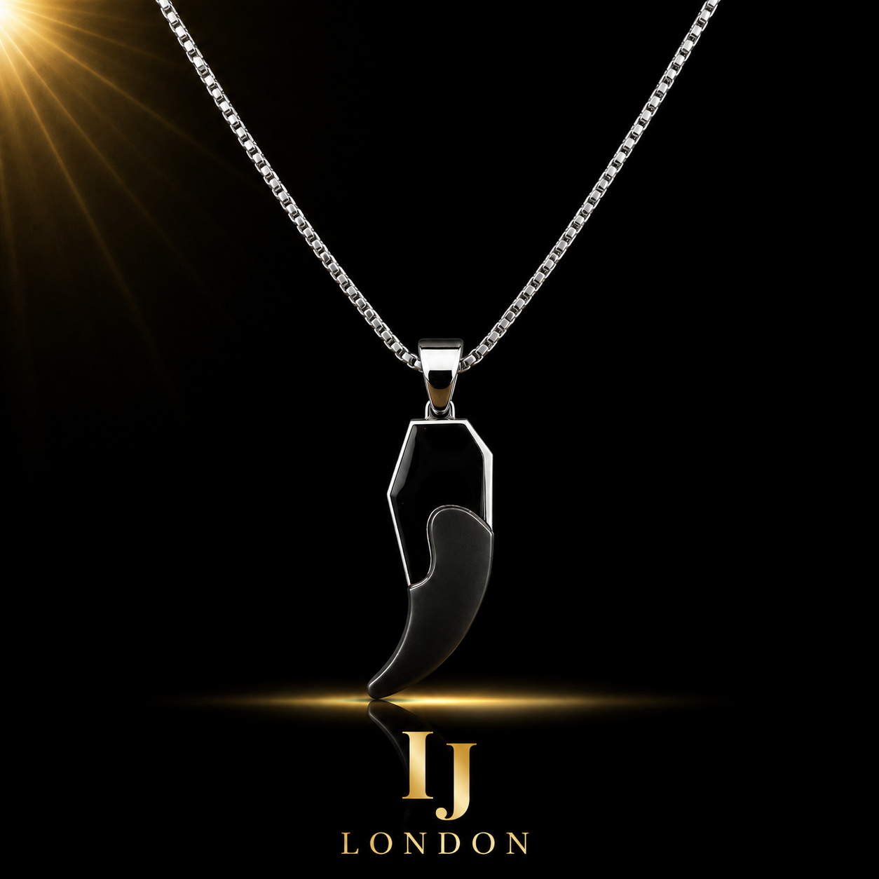 Modern Abstract Claw Pendant Necklace