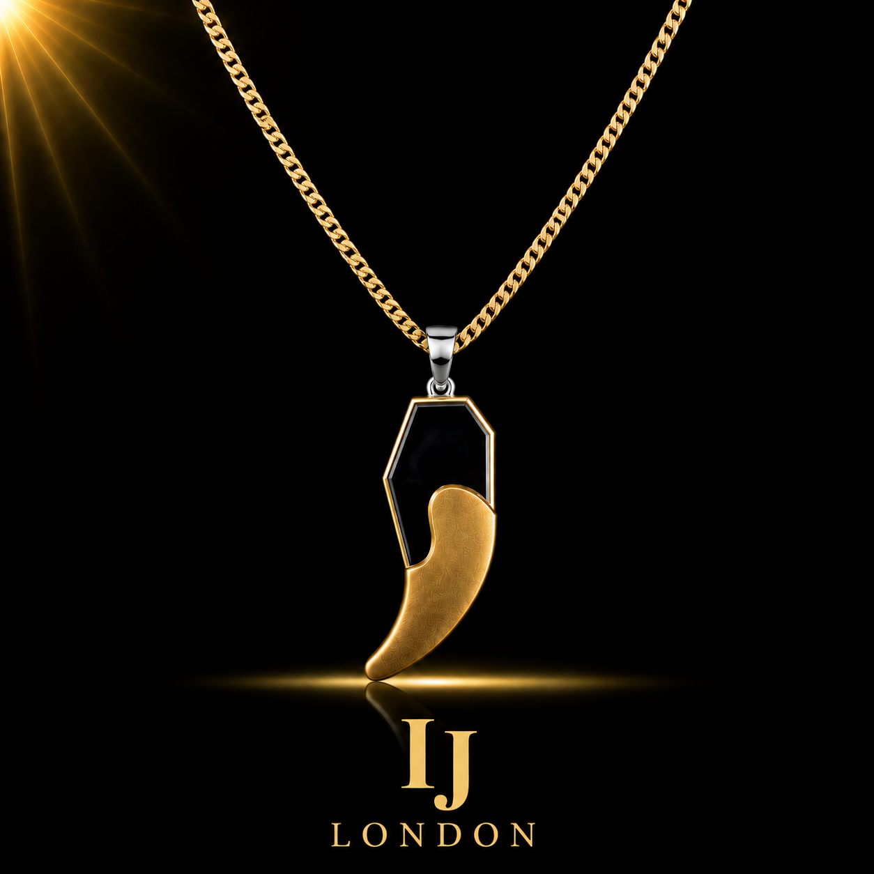 Modern Abstract Claw Pendant Necklace